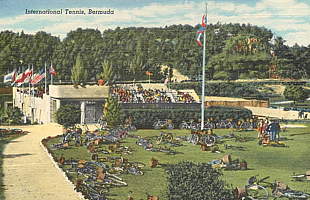 The tennis stadium north of Hamilton